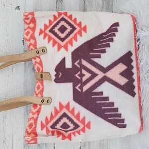 MONTANA WEST CANVAS/LEATHER TOTE